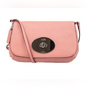 Coach Liv Pink Pebbled Leather Crossbody Bag Purse